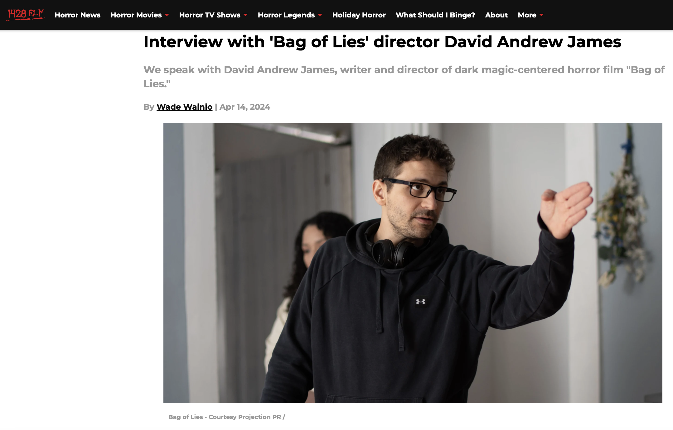 Interview with 'Bag of Lies' director David Andrew James